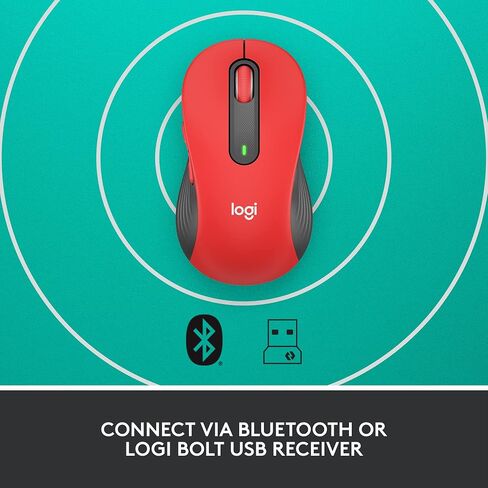 Logitech Signature M650 L Full Size Wireless Mouse - for Large Sized Hands, 2-Year Battery, Silent Clicks, Customizable Side Buttons, Bluetooth, Multi-Device Compatibility - Black (Renewed) in Kuwait