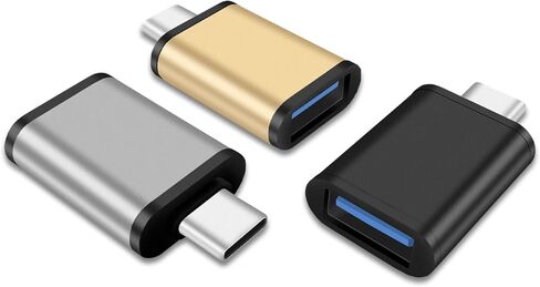 محول USB أنثى إلى USB C ذكر - 3 حزم 3.0 موصل شاحن USB من النوع C متوافق مع iPhone 15/15 Pro/15 Pro Max/15 Plus iPad Air Samsung Galaxy Google Pixel شحن نقل البيانات in Kuwait