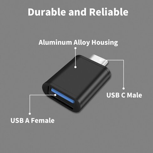محول USB أنثى إلى USB C ذكر - 3 حزم 3.0 موصل شاحن USB من النوع C متوافق مع iPhone 15/15 Pro/15 Pro Max/15 Plus iPad Air Samsung Galaxy Google Pixel شحن نقل البيانات in Kuwait