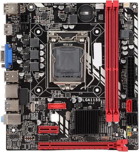 Acogedor LGA 1155 Motherboard, DDR3 Computer Motherboard Support for Core i7 i5 i3, withDual Channels DDR3 RAM, 100M Network Interface, Gaming Motherboard in Saudi Arabia