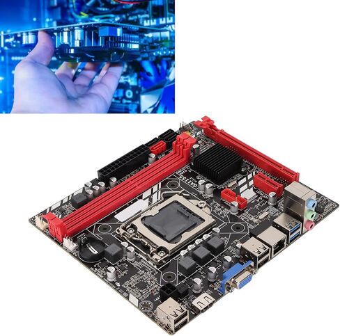 Acogedor LGA 1155 Motherboard, DDR3 Computer Motherboard Support for Core i7 i5 i3, withDual Channels DDR3 RAM, 100M Network Interface, Gaming Motherboard in Saudi Arabia