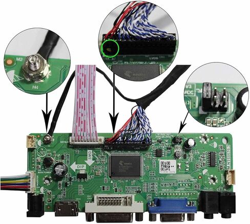 VSDISPLAY HD-MI DVI VGA لوحة تحكم LCD الصوت تناسب 17 بوصة 4:3 1280X960 DV170YGZ-N10 DV170YGM-N10 in Saudi Arabia