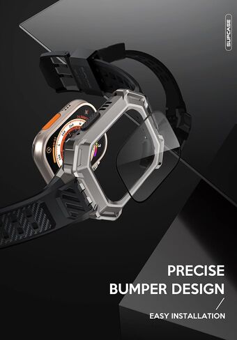 SUPCASE for Apple Watch Ultra 3/2/1 Case with 2X Screen Protector,Men,Black | Military-Grade Protection, Rugged Metal Cover with Adjustable Strap Band, Compatible with Wireless Chargers, UB Pro XT in Kuwait