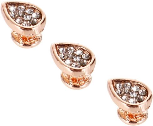 3Pcs Bling Metal Decorative Nails Studs Compatible with Apple Watch Band 45/44/42/41/40/38mm Silicone Bands for Women iWatch Series 10 9 8 7 6 5 4 3 2 1 Se Ultra 2 Stylish Personalize SmartWatch Accessories in Saudi Arabia