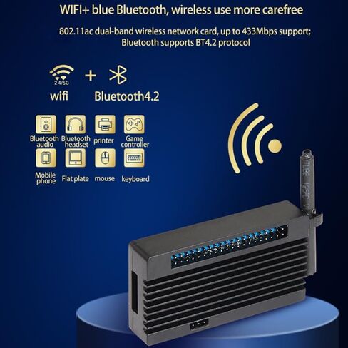 لوحة تطوير TP-0W RK3566 الذكاء الاصطناعي لمعالجة الصور مع شبكة WiFi مزدوجة النطاق+BT4.2، Mini HDMI -Debian Ubuntu للبوابة الذكية NAS AIoT المتوافقة مع Raspberry Pi (لوحة 4 جيجابايت من ذاكرة الوصول العشوائي) in Saudi Arabia