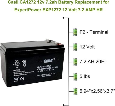استبدال بطارية APC UPS لموديلات APC UPS SMT750، SMT750US، SUA750 واختيار أخرى (RBC48) من Casil 12v 7.2ah 2 Pack in Saudi Arabia