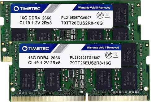 Timetec Hynix IC 64GB KIT(2x32GB) DDR4 3200MHz PC4-25600 Unbuffered ECC UDIMM 1.2V CL22 2Rx8 Dual Rank 260 Pin SODIMM Memory RAM Module Upgrade (64GB KIT(2x32GB)) in Saudi Arabia