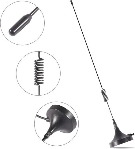 ACEIRMC Universal Car Stereo Antenna Car FM AM Radio Antenna Magnetic Base Car Radio Antenna Aerial for Vehicle Truck SUV Truck RV Marine Boat Car Stereo Audio Radio Head Unit CD Media Receiver Player in Saudi Arabia