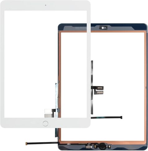 لاستبدال شاشة iPad 9 2021، شاشة تعمل باللمس لجهاز iPad 9th Gen 10.2 بوصة A2602 A2603 A2604 A2605 لوحة زجاجية تعمل باللمس مع زر الصفحة الرئيسية وأدوات إصلاح (ليست LCD) in Kuwait