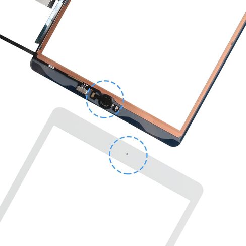 لاستبدال شاشة iPad 9 2021، شاشة تعمل باللمس لجهاز iPad 9th Gen 10.2 بوصة A2602 A2603 A2604 A2605 لوحة زجاجية تعمل باللمس مع زر الصفحة الرئيسية وأدوات إصلاح (ليست LCD) in Kuwait