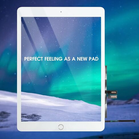لاستبدال شاشة iPad 9 2021، شاشة تعمل باللمس لجهاز iPad 9th Gen 10.2 بوصة A2602 A2603 A2604 A2605 لوحة زجاجية تعمل باللمس مع زر الصفحة الرئيسية وأدوات إصلاح (ليست LCD) in Kuwait
