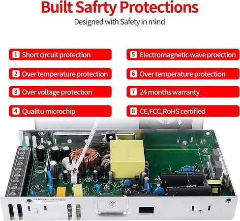 NVVV LRS-150-12 تحويل التيار الكهربائي 12 فولت 12.5 أمبير مغلق مصدر الطاقة القابل للتحويل in Kuwait