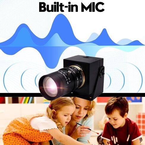 8MP 4K USB Camera, 2.8-12mm 4X Optical Manual Zoom Lens, 2160P Webcam, Plug and Play for OpenCV, Video Conference, Laptop, Raspberry Pi, Jetson Nano, Mac OS in Kuwait