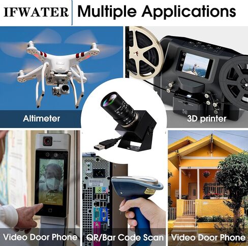 8MP 4K USB Camera, 2.8-12mm 4X Optical Manual Zoom Lens, 2160P Webcam, Plug and Play for OpenCV, Video Conference, Laptop, Raspberry Pi, Jetson Nano, Mac OS in Kuwait