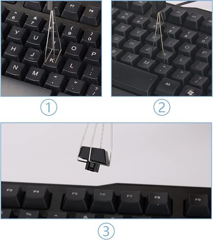 SAVITA 2 قطعة Keycap Puller ميكانيكية مفتاح سحب مزيل لوحة المفاتيح من الفولاذ المقاوم للصدأ مع 2 قطعة فرشاة لوحة المفاتيح يجب أن تكون لديك أداة لتنظيف لوحة المفاتيح الميكانيكية وتثبيتها in Saudi Arabia