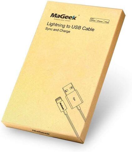 MaGeek iPhone Charger 10 ft, 2-Pack (10 feet) Apple MFi Certified Lightning to USB Cable Charge Cord for iPhone 13/12/11/Pro/SE/XS/XS Max/XR/X/8 Plus/7/6S Plus,iPad Pro Air (White) in Kuwait
