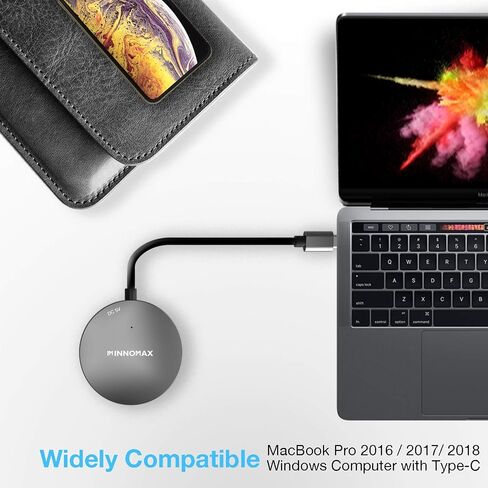 USB C Hub HDMI Adapter for MacBook Pro 2020/2019/2018, INNOMAX 7 in 1 Dongle USB-C to HDMI, Sd/TF Card Reader, Power Delivery, and 3 USB Ports for USB-C Devices(Space Gray) in Kuwait