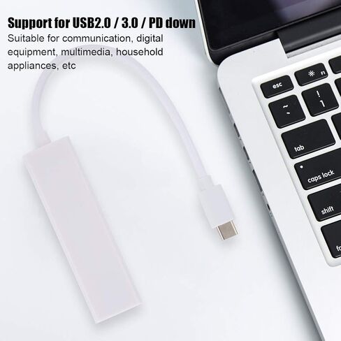 ASHATA USB 3.1 Type C إلى RJ45 USB 2.0 محول كابل بطاقة الشبكة محطة إرساء بطاقة الشبكة 3A 100 واط PD USB C إلى HUB لنقل البيانات in Saudi Arabia