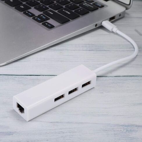 ASHATA USB 3.1 Type C إلى RJ45 USB 2.0 محول كابل بطاقة الشبكة محطة إرساء بطاقة الشبكة 3A 100 واط PD USB C إلى HUB لنقل البيانات in Saudi Arabia