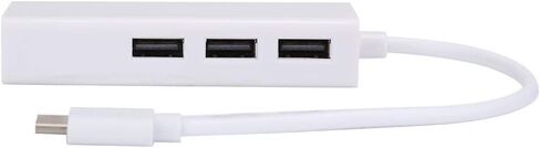 ASHATA USB 3.1 Type C إلى RJ45 USB 2.0 محول كابل بطاقة الشبكة محطة إرساء بطاقة الشبكة 3A 100 واط PD USB C إلى HUB لنقل البيانات in Saudi Arabia