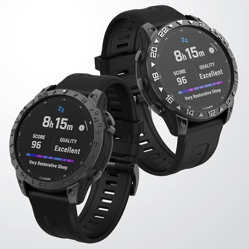 Bezel Ring Compatiable with Garmin Fenix 7X, Stainless Steel Bezel Ring Adhesive Cover Anti Scratch & Collision Protector for Garmin Fenix 7X Sapphire Solar (Black - Not for 7/7S) in Kuwait