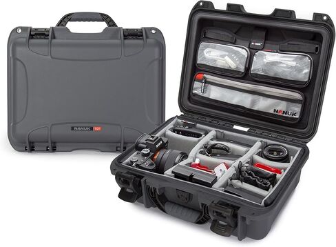 Nanuk 920 Waterproof Hard Case with Lid Organizer and Padded Divider - Graphite in Kuwait