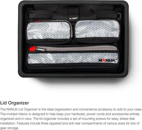 Nanuk 920 Waterproof Hard Case with Lid Organizer and Padded Divider - Graphite in Kuwait
