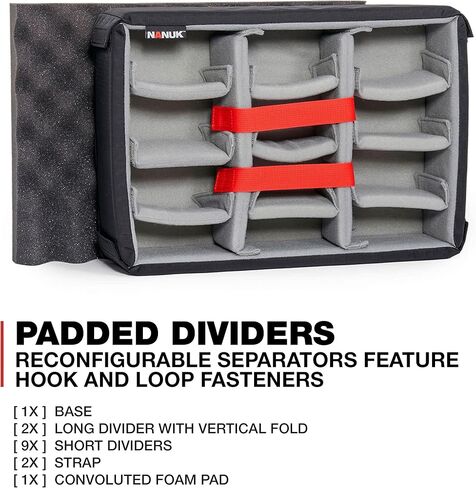 Nanuk 920 Waterproof Hard Case with Lid Organizer and Padded Divider - Graphite in Kuwait