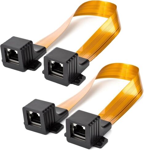 YXQ Ghost Wire Flat RG6 Coax Jumper Cable Connector F Type Female to Female Extreme Slim for Windows and Door, 1Ft Length in Saudi Arabia