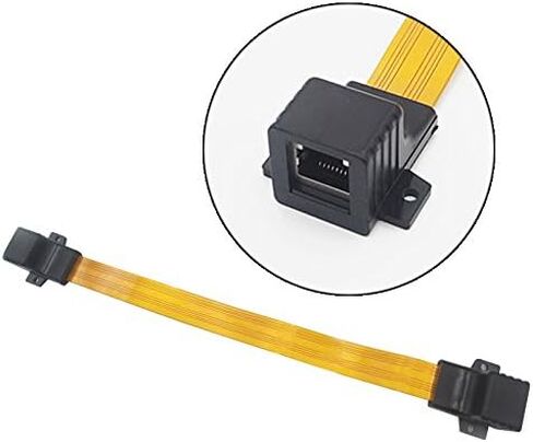 YXQ Ghost Wire Flat RG6 Coax Jumper Cable Connector F Type Female to Female Extreme Slim for Windows and Door, 1Ft Length in Saudi Arabia