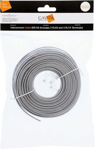 Gavita E-Series LED Adapter Interconnect Cable, 10 ft., RJ45 to RJ9,White in Kuwait