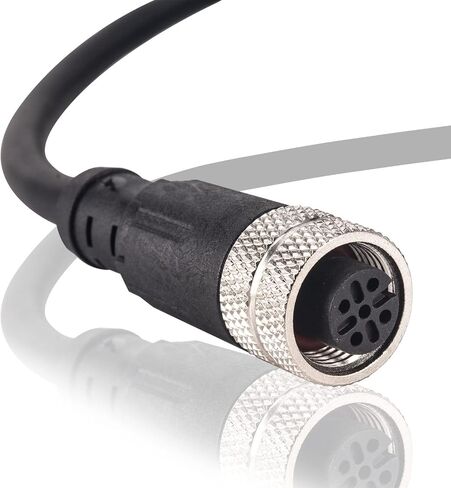 M12 Female 5 Pin Aviation Socket Electrical Cable,Lonlonty M12 Aviation Sensor Cable 6.5Ft/2M (5-Pin,Straight,Female) in Kuwait