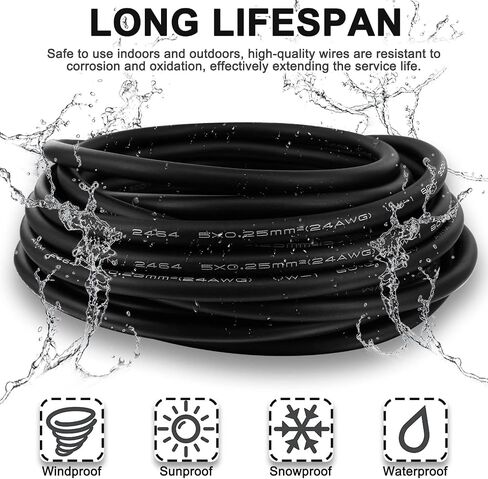 M12 Female 5 Pin Aviation Socket Electrical Cable,Lonlonty M12 Aviation Sensor Cable 6.5Ft/2M (5-Pin,Straight,Female) in Kuwait