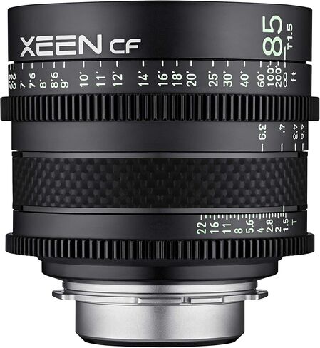 Rokinon CFX85-C XEEN Cf 85mm T1.5 Pro Cinema Lens with Carbon Fiber Construction & Luminous Markings for Canon EF Mount, Black in Saudi Arabia
