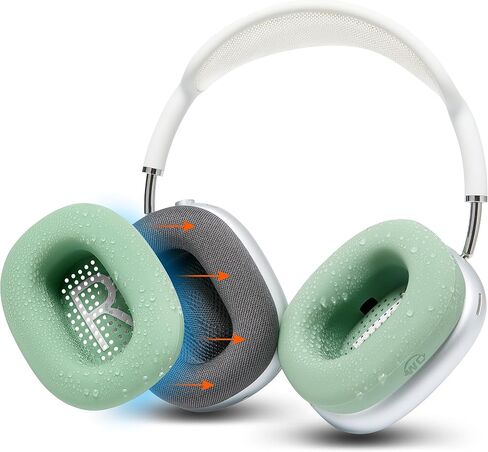 WC SweatZ Max - Patented Silicone Sweat Covers for AirPods Max 1 | Made by Wicked Cushions | (Does Not Fit AirPods Max 2). Sweatproof, Full Earpad Protection | Black in Kuwait