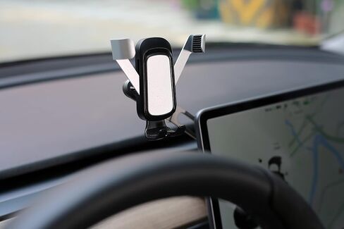 Tesheer Gravity Car Phone Mount for Tesla Model 3 / Model Y 2016-2023 Automatically Grip Foldable Car Mount Phone Holder for Cell Phones Accessories in Kuwait