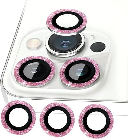Nothers 3 Pack Bling Camera Lens Protector Compatible with iPhone 12/12 Pro /12 Mini/11/11 /11 Max, HD Tempered Glass Screen Protector, Glitter Protective Cover for Back Accessories (Silver) in Kuwait