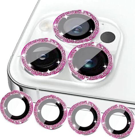 Nothers 3 Pack Bling Camera Lens Protector Compatible with iPhone 12/12 Pro /12 Mini/11/11 /11 Max, HD Tempered Glass Screen Protector, Glitter Protective Cover for Back Accessories (Silver) in Kuwait