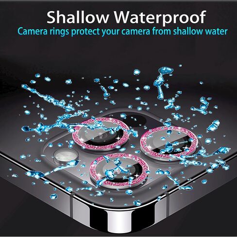 Nothers 3 Pack Bling Camera Lens Protector Compatible with iPhone 12/12 Pro /12 Mini/11/11 /11 Max, HD Tempered Glass Screen Protector, Glitter Protective Cover for Back Accessories (Silver) in Kuwait