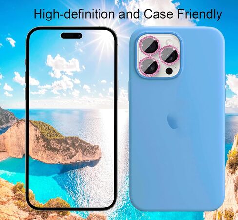 Nothers 3 Pack Bling Camera Lens Protector Compatible with iPhone 12/12 Pro /12 Mini/11/11 /11 Max, HD Tempered Glass Screen Protector, Glitter Protective Cover for Back Accessories (Silver) in Kuwait