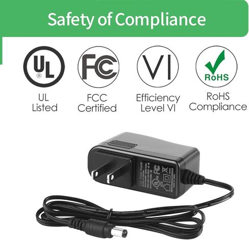 Security-01 2-Pack AC to DC 12V 0.5A 500mA محول إمداد الطاقة، قابس 5.5 مم × 2.1 مم مدرج في قائمة UL FCC، CY-1200500 in Kuwait