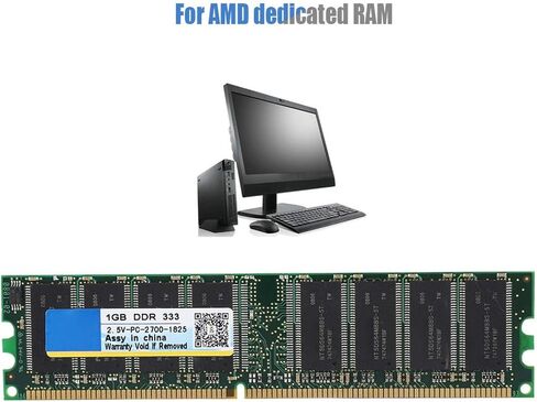 ذاكرة ASHATA DDR، PC-2700 كمبيوتر مكتبي DDR 333 ميجا هرتز ذاكرة سريعة 1 جيجا بايت رام 184Pin وحدة ذاكرة 184Pin، للوحة الأم AMD in Saudi Arabia