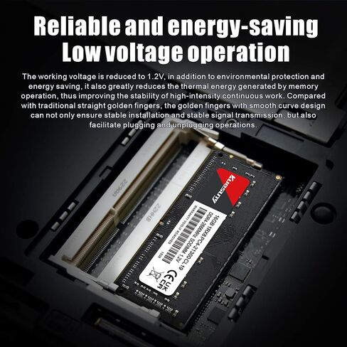 Kuesuny DDR4 Ram 32GB 2666MHz (2x16GB) Kit PC4-21300 Non-ECC Unbuffered 1.2V CL19 1Rx8 Single Rank 260 Pin Sodimm كمبيوتر محمول كمبيوتر محمول ذاكرة الوصول العشوائي وحدة ذاكرة الوصول العشوائي in Kuwait