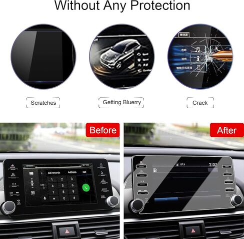 TTCR-II Compatible with 2018-2022 Honda Accord Screen Protector 8 Inch, For Accord 10th Touchscreen Protector 8-In, For Accord EX EX-L Sport Touring 8-Inch Navigation Display Tempered Glass Protective Film in Saudi Arabia