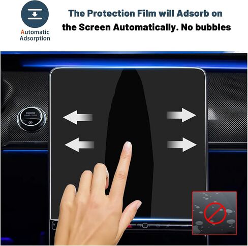 2021+ Benz S Class Screen Protector Benz S Class Accessories 2PCS TPU الصف الخلفي أفلام تكييف الهواء متوافقة مع 2021 2022 2023 Benz S Class W223 in Saudi Arabia