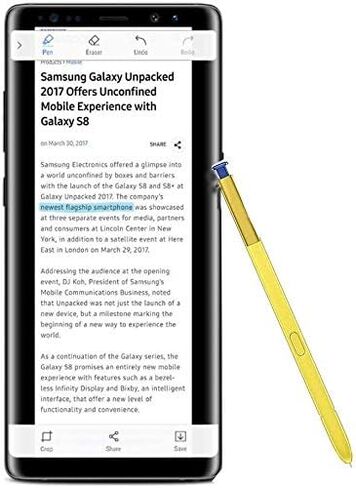 2 حزمة قلم Galaxy Note 9 لاستبدال قلم Samsung Galaxy Note 9 SM-N960 (بدون بلوتوث) + أطراف/مناقير + دبوس إخراج (أصفر) in Kuwait