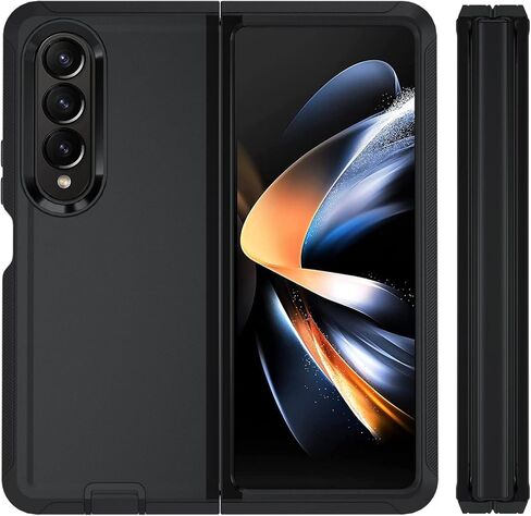 تصميم TDTOK لهاتف Samsung Galaxy Z Fold 4 حافظة حافظة، حافظة رفيعة متينة مقاومة للصدمات Z Fold 4 مع مسند بمشبك حزام دوار وحافظة حماية من الدرجة العسكرية لهاتف Galaxy Z Fold 4 مع مشبك حزام in Kuwait