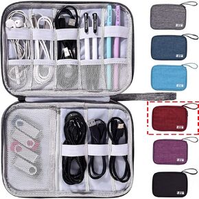 حقيبة سفر للملحقات الإلكترونية، حقيبة منظم حامل سلك الكابل العالمي، حقيبة منظم الكابلات المحمولة المقاومة للماء، حقيبة محركات أقراص فلاش USB، حقيبة حافظة الكابل، منظم حقيبة USB، حقيبة شاحن USB in Kuwait