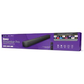 Roku Streambar Pro | 4K/HD/HDR Streaming Media Player & Cinematic Sound, All In One, Roku Voice Remote with Headphone Jack for Private Listening, Personal Shortcut Buttons, and TV Controls (Renewed) in Saudi Arabia