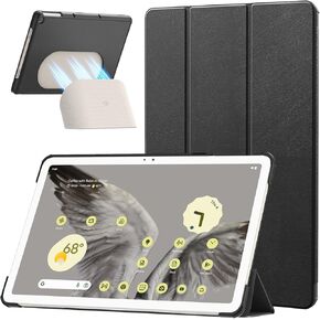 حافظة MoKo لجهاز Google Pixel Tablet 2023، تصميم قابل للطي + حافظة حماية كاملة من الجلد النحيف للغاية من مادة TPU للظهر بحامل ثلاثي الطي لجهاز Pixel Tablet، 11 بوصة، رمادي in Saudi Arabia